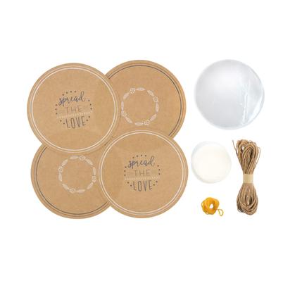 Kitchen Pantry 24pc Kraft Paper Jam Jar Cover Set
